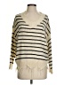 Main Strip 100% Acrylic Stripes Ivory Pullover Sweater Size S - photo 1