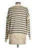 Main Strip 100% Acrylic Stripes Ivory Pullover Sweater Size S - photo 2