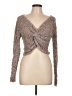 Louna 100% Polyester Brown Long Sleeve Top Size L - photo 1