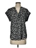 Cynthia Steffe 100% Polyester Animal Print Black Short Sleeve Blouse Size S - photo 1