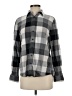 Lands' End 100% Cotton Checkered-gingham Gray Long Sleeve Button-Down Shirt Size S - photo 1