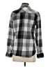 Lands' End 100% Cotton Checkered-gingham Gray Long Sleeve Button-Down Shirt Size S - photo 2