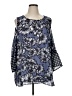 Spense Blue 3/4 Sleeve Blouse Size 1X - photo 1