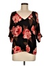 Alceè 100% Silk Black Short Sleeve Silk Top Size M - photo 1