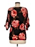 Alceè 100% Silk Black Short Sleeve Silk Top Size M - photo 2