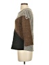 Vintage Rose Color Block Brown Gray Pullover Sweater Size S - photo 5