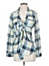 Ellison Plaid Blue Long Sleeve Blouse Size S - photo 1