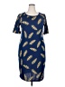 Lularoe Print Blue Casual Dress Size 3X - photo 1