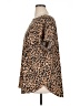 Ava & Viv Animal Print Brown Short Sleeve Blouse Size 1X - photo 5