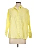 Zara Basic Yellow 3/4 Sleeve Button-Down Shirt Size L - photo 1