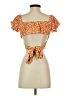 TwentyTen 100% Rayon Orange Short Sleeve Top Size S - photo 2