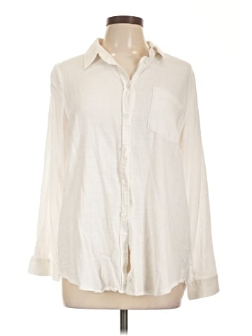 Tahari by ASL Long Sleeve Button-Down Shirt (view 1)