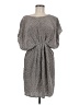 Ulla Johnson 100% Silk Polka Dots Gray Tan Casual Dress Size 6 - photo 1