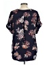 Maurices 100% Polyester Blue Short Sleeve Blouse Size L - photo 2
