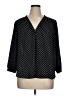 Vince Camuto 100% Polyester Polka Dots Black 3/4 Sleeve Blouse Size XL - photo 1