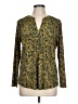MICHAEL Michael Kors Paisley Green Long Sleeve Blouse Size L - photo 1