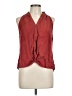 Kut from the Kloth 100% Lyocell Red Sleeveless Button-Down Shirt Size L - photo 1
