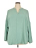Shein Curve Teal Long Sleeve Blouse Size 3X - photo 1