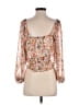 Pink Lily 100% Polyester Orange 3/4 Sleeve Blouse Size XS - photo 2