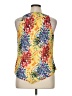 Etcetera 100% Polyester Print Multi Color Yellow Sleeveless Blouse Size 14 - photo 2
