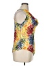 Etcetera 100% Polyester Print Multi Color Yellow Sleeveless Blouse Size 14 - photo 4