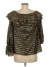 MICHAEL Michael Kors 100% Polyester Gold 3/4 Sleeve Blouse Size M - photo 2