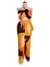 ELOQUII 100% Polyester Color Block Yellow Jumpsuit Size 14 - photo 1