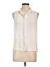 On Twelfth Ivory Sleeveless Button-Down Shirt Size L - photo 1
