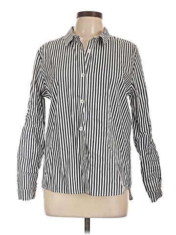Allegra K Long Sleeve Button-Down Shirt (view 1)