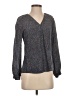 Tucker Graphic Gray Long Sleeve Blouse Size S (estimated) - photo 1