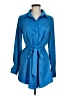 Olia 100% Polyester Blue Long Sleeve Blouse Size M - photo 1