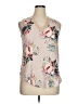 Assorted Brands Floral Pink Tan Sleeveless Blouse Size XL - photo 1