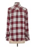 Rails 100% Rayon Plaid Burgundy Long Sleeve Button-Down Shirt Size S - photo 2