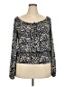 MICHAEL Michael Kors Blue Long Sleeve Blouse Size L - photo 1