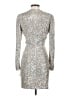 Alex Marie Metallic Silver Cocktail Dress Size 2 - photo 2