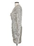Alex Marie Metallic Silver Cocktail Dress Size 2 - photo 5