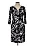 I.N. Studio Print Black Casual Dress Size 10 - photo 1