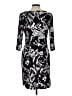 I.N. Studio Print Black Casual Dress Size 10 - photo 2