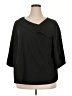 Shein Curve 100% Polyester Black 3/4 Sleeve Blouse Size 3X - photo 1