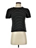 Sam & Lavi Stripes Black Short Sleeve Turtleneck Size XS - photo 1