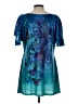 Closet Full 100% Polyester Tie-dye Teal Cocktail Dress Size L - photo 2