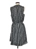 Apt. 9 100% Polyester Stripes Black Casual Dress Size M - photo 2
