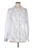 Johnny Was 100% Cotton Paisley Silver Long Sleeve Button-Down Shirt Size M - photo 1