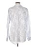 Johnny Was 100% Cotton Paisley Silver Long Sleeve Button-Down Shirt Size M - photo 2