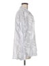 Johnny Was 100% Cotton Paisley Silver Long Sleeve Button-Down Shirt Size M - photo 4