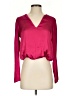 Sincerely Jules 100% Polyester Burgundy Long Sleeve Blouse Size S - photo 1