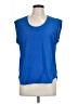 J.Crew Factory Store 100% Polyester Blue Short Sleeve Top Size 10 - photo 1