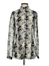 CAbi Print Silver Long Sleeve Blouse Size S - photo 1