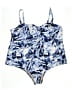 Evri Print Blue Swimsuit Top Size 4X - photo 1