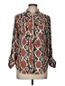 C established 1946 100% Polyester Animal Print Brown 3/4 Sleeve Blouse Size M - photo 1